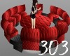 [303] Sofa Black n Red