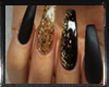-pr- gold black nails