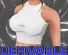 Derivable White Crop Top