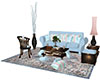 Blue Sofa Set