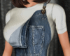 blue jean overall top