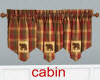 Cabin window curtain top