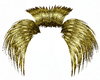 gold shoulder feathers