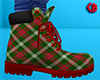 Christmas Plaid Boots M