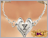 Y Necklace Silver Heart
