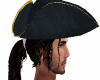 Tricorn Hat  Black.Hair