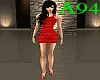 Red cocktail outfit
