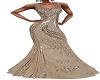 tan sequins unique gown