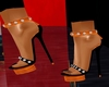 orange/black heel