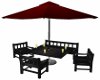 Black Wooden Patio Set