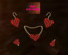 Red Heart Jewelry Set