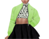Bomber neon green jacket