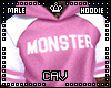 Pink Monster Hoodie