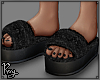 Black Platform Slides