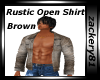 Rustic Open Shirt Brown
