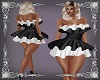 Yumna Dress Black White