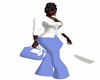 PERIWINKLE/WHITE BAG