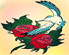 Hummingbird & Roses