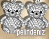 [P] Cleire bear earrings