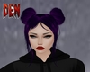 Dark Violet Hair Buns