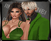 Satin Green Dress Couple