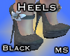 MS Flower heels black