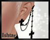 Li) Black Cross Earrings