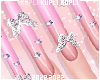 $K Pink Butterfly Nails