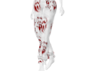Scream White & Red Pants