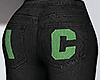 BLACK & GREEN PANTS