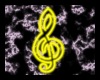 Neon Yellow Treble Clef