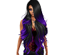 Long Hair-Black & Purple