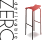 Z' Modern red stool