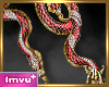 Snake Earrings Red