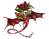 red rose whit dragon