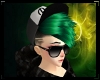[P] cap with green hair