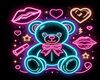 *K* Neon Teddy Bear BG