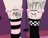 P! Chess Socks Pinku
