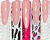 Pink Print XL Nails