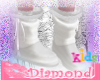 ~D~GLITZ WHITE BOOTS