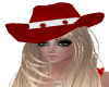 Red/White. Cowgirl Hat