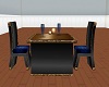 Blue Velvet Table For 2