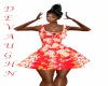 POLLY RED FLORAL DRESS