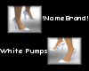 !NameBrand! White Pumps