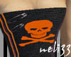Orange skull corset