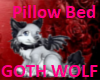 Goth Wolf Pillow Bed
