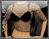 Black Fishnet bikini top