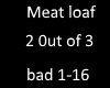 Meat loaf 2 out of 3