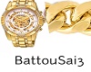 GOLD Watch & Bracelet.4