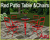 Red Patio Table & Chairs